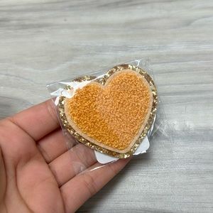 NWT Stoney Clover Lane Glitter Heart Pumpkin Spice